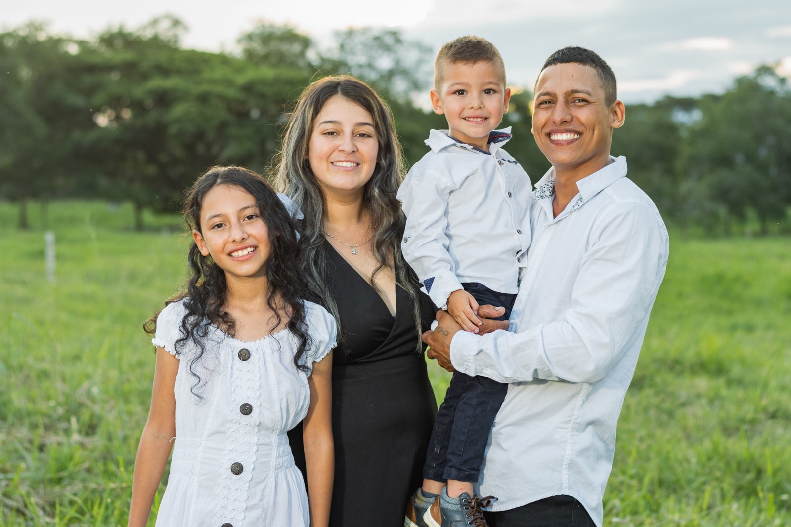 Familia protegida con cobertura médica
